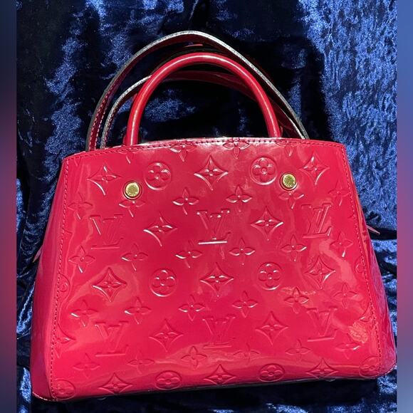 Louis Vuitton Montaigne Red and Pink Vernis Cross body or Shoulder Bag - Picture 1 of 9